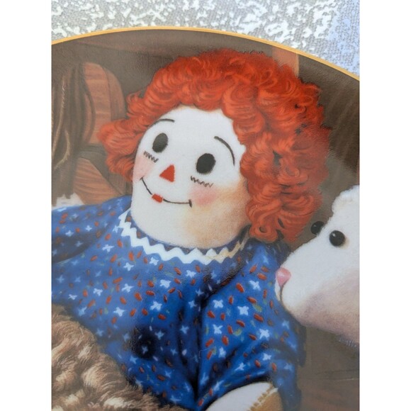 Vtg Puppy Playtime "Fun & Games" 1987 Raggedy Ann Jim Lamb 8.5" Porcelain Plate - Picture 5 of 8